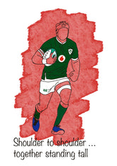 Ireland Rugby Player Unframed
